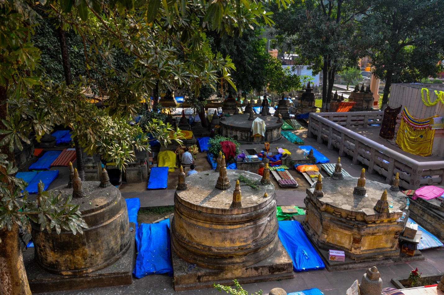 ступы в храме Махабодхи, Бодхгая, Индия
