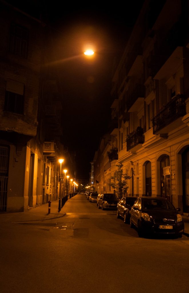 Ночной безлюдный Будапешт, Венгрия
