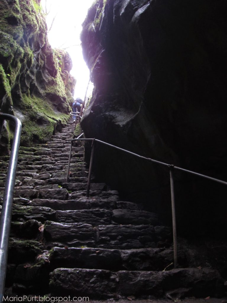 Лестница в Голубиную пещеру в Ирландии