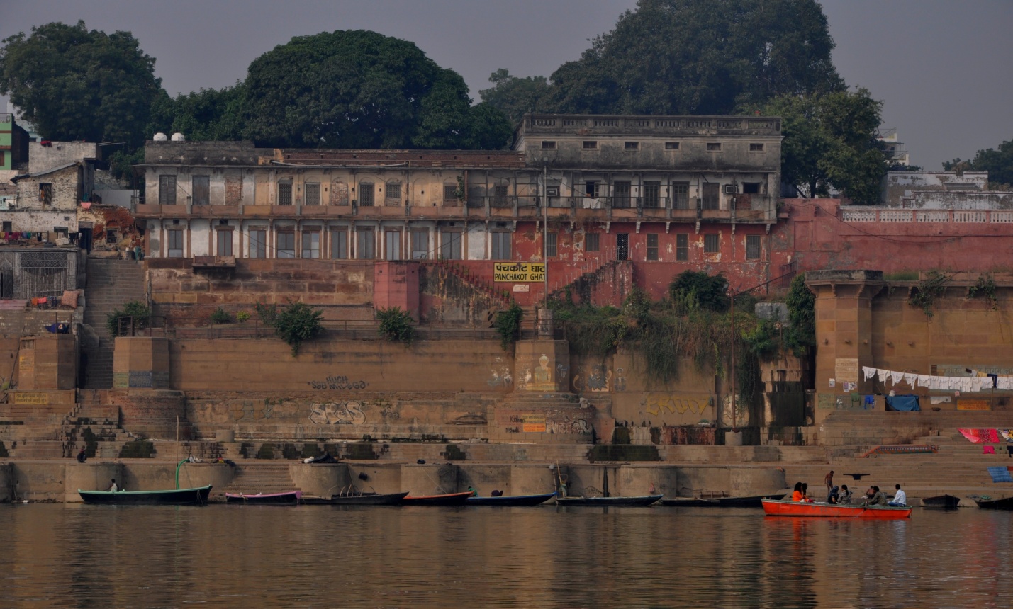 Река Ганг и набережная Варанаси, Индия